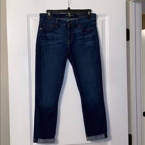7 for all mankind skinny cropped jeans